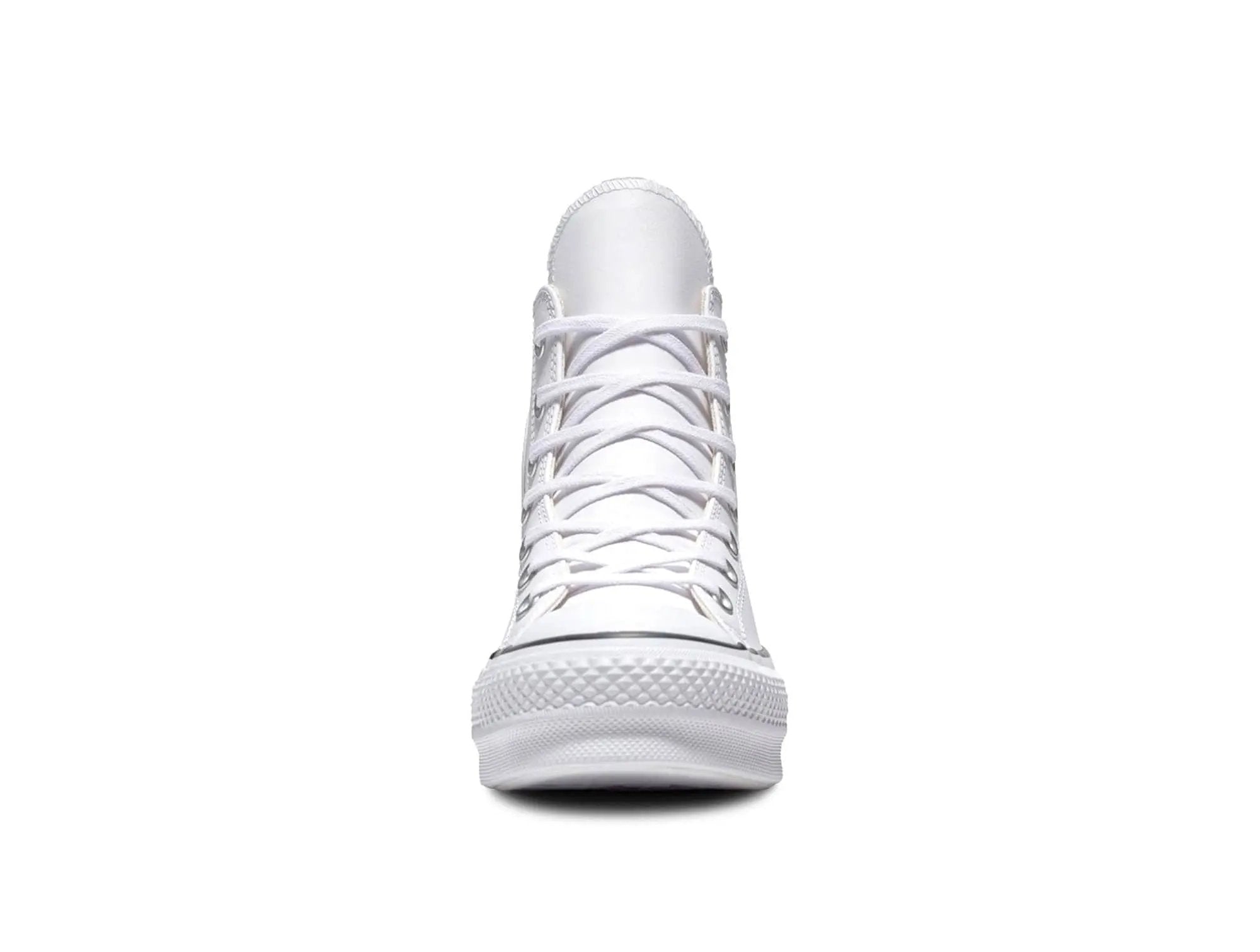 Zapatilla Converse Chuck Taylor Plataforma Cuero Hi Mujer Blanco