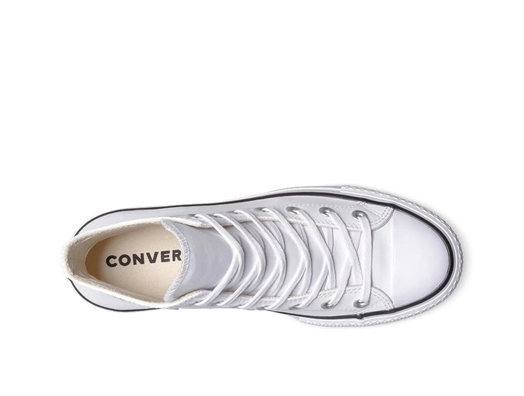 Zapatilla Converse Chuck Taylor Plataforma Cuero Hi Mujer Blanco