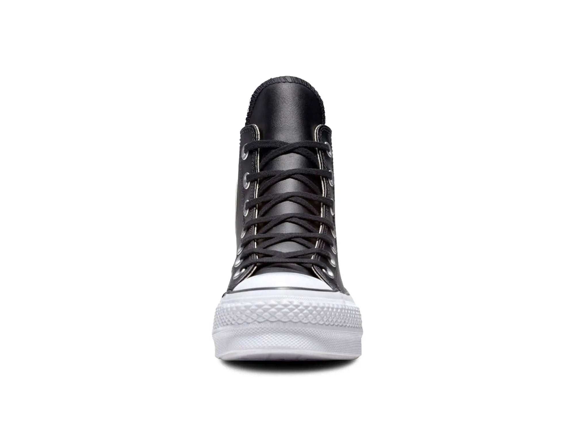 Zapatilla Converse Chuck Taylor Plataforma Cuero Hi Mujer Negro