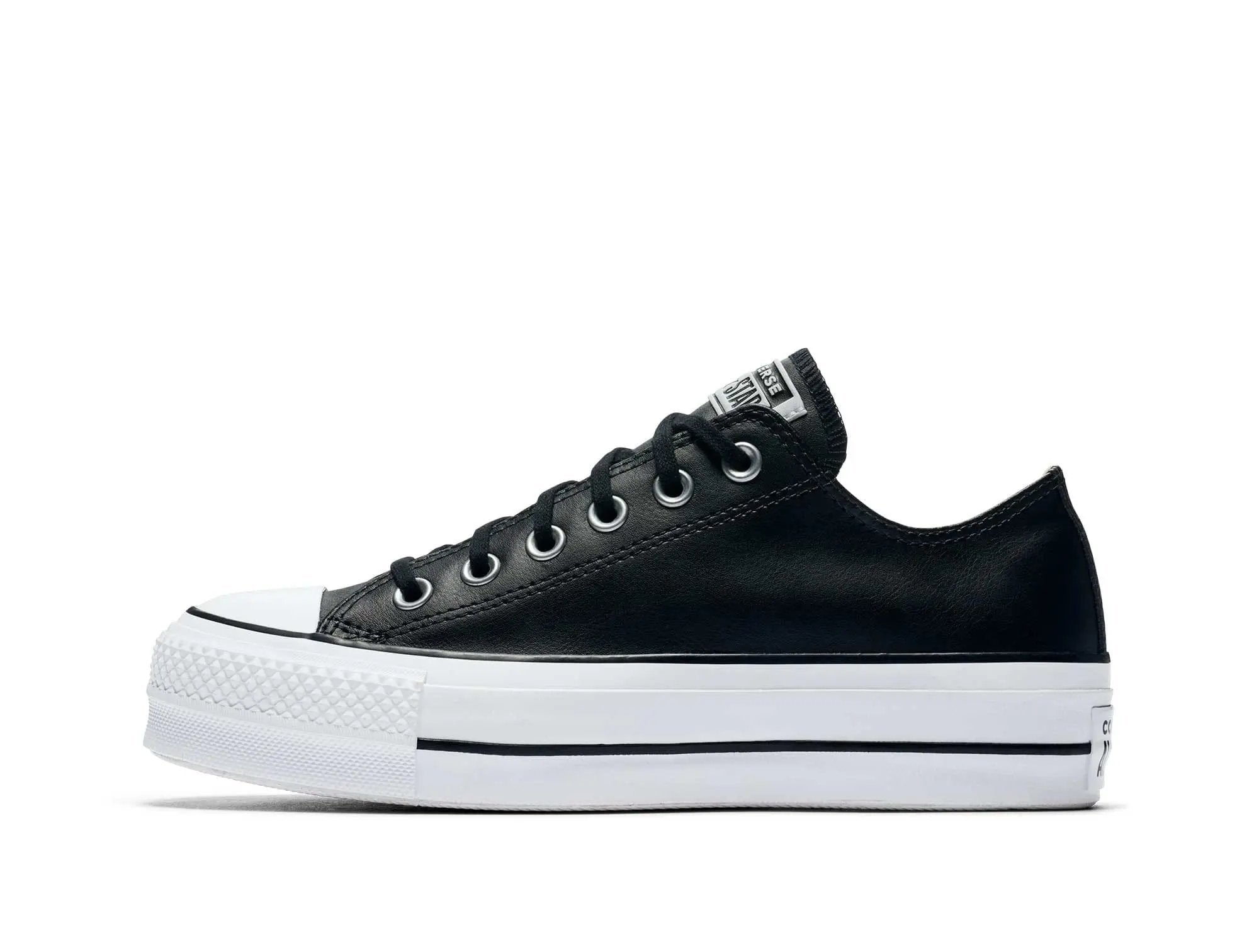 Zapatilla Converse Chuck Taylor Plataforma Cuero Low Mujer Negro