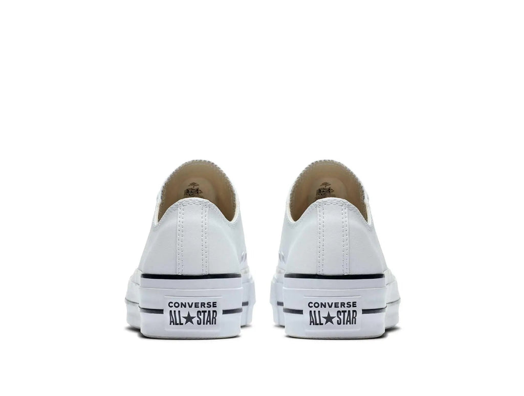 Zapatilla Converse Chuck Taylor Plataforma Cuero Mujer Blanco