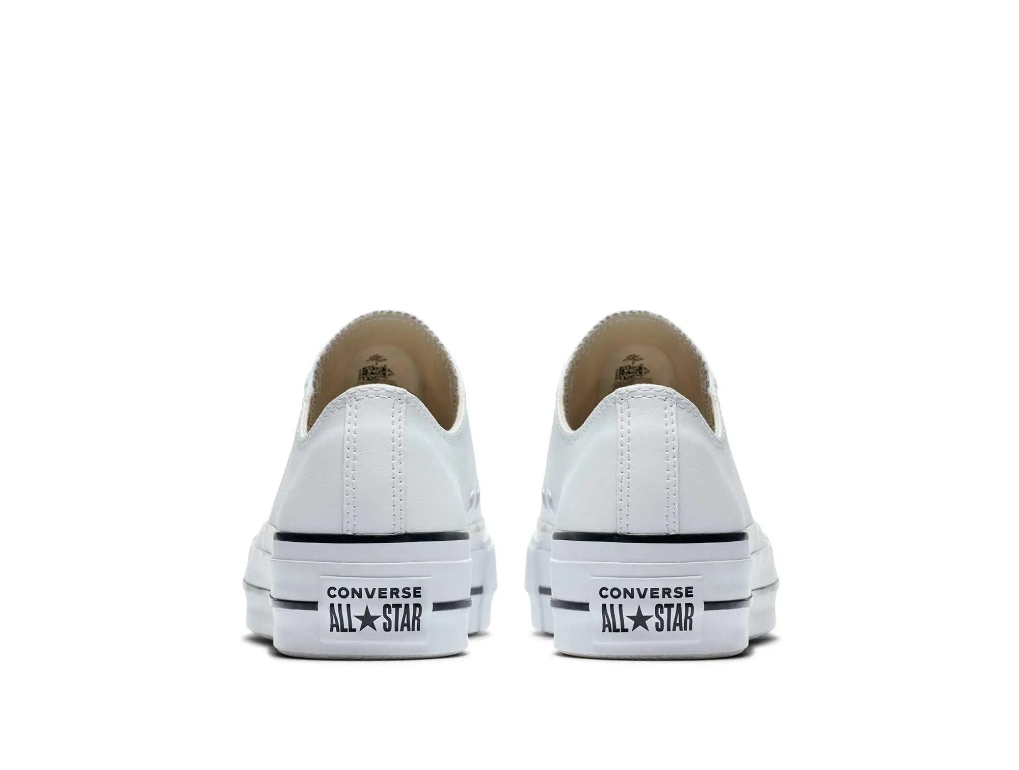 Zapatilla Converse Chuck Taylor Plataforma Cuero Mujer Blanco