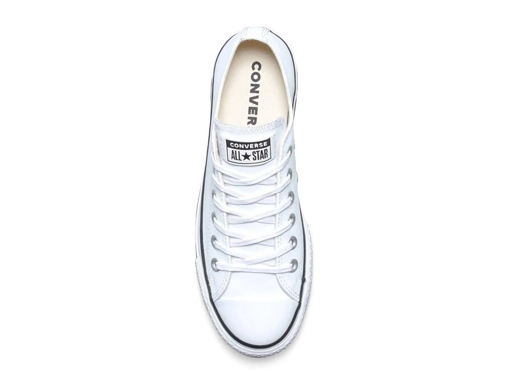 Zapatilla Converse Chuck Taylor Plataforma Cuero Mujer Blanco