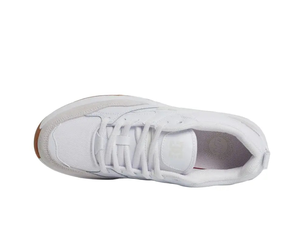 Zapatilla Dc Ascend Lth Hombre Blanco Suela Gum
