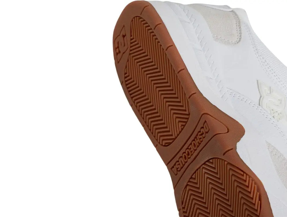 Zapatilla Dc Ascend Lth Hombre Blanco Suela Gum