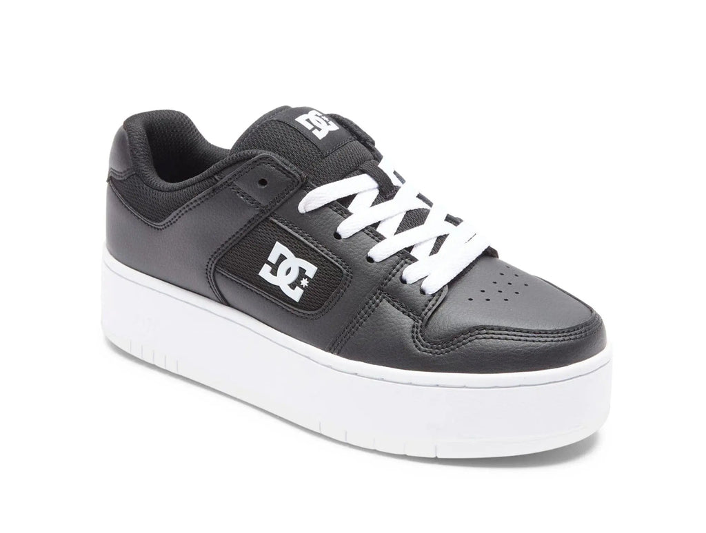 Zapatilla Dc Manteca 4 Plataforma Cuero Mujer Negro