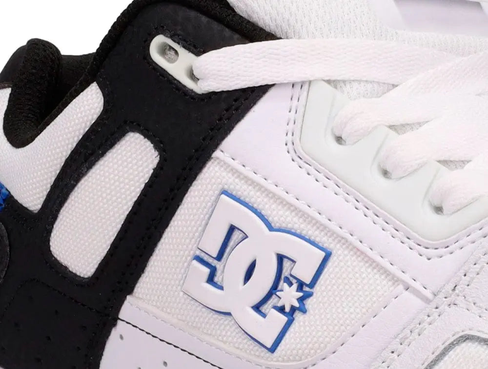 Zapatilla Dc Stag Hombre Blanco Negro Suela Blanco Gum