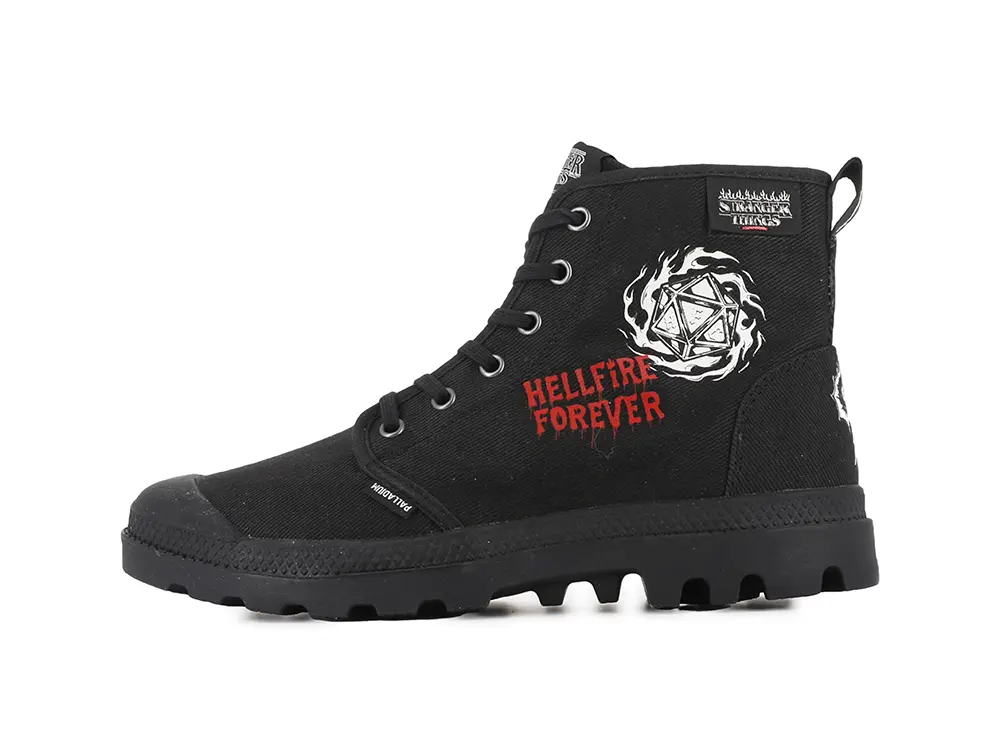 Zapatilla Palladium Pampa Hellfire (Stranger Things) Unisex Negro