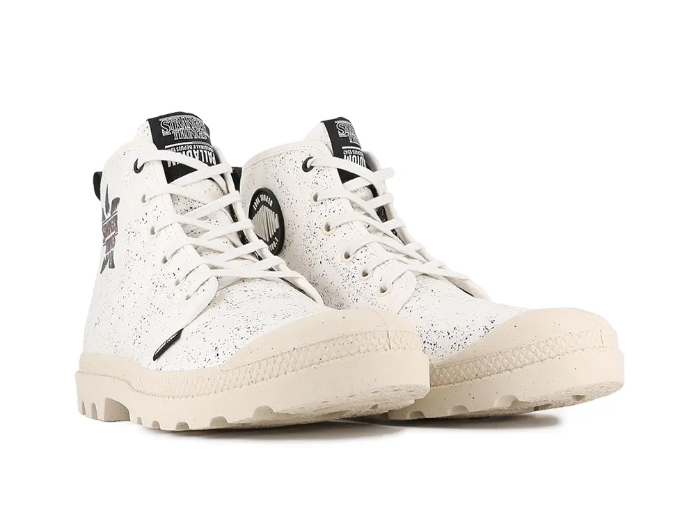 Zapatilla Palladium Pampa Stranger Things (Demodog) Unisex Blanco