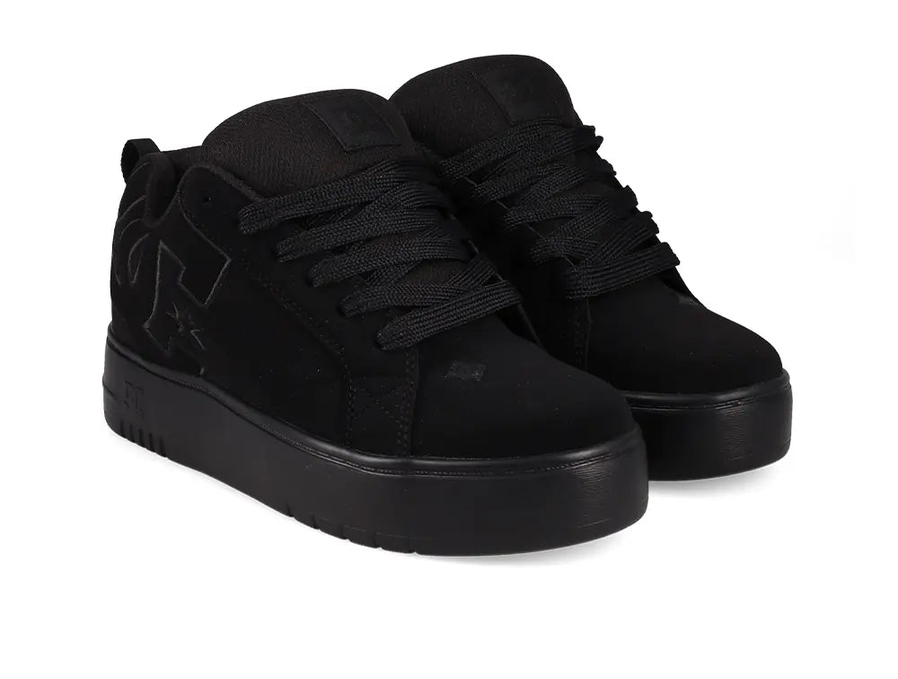 Zapatillas Dc Court Graffik Plataforma Mujer Mono Negro
